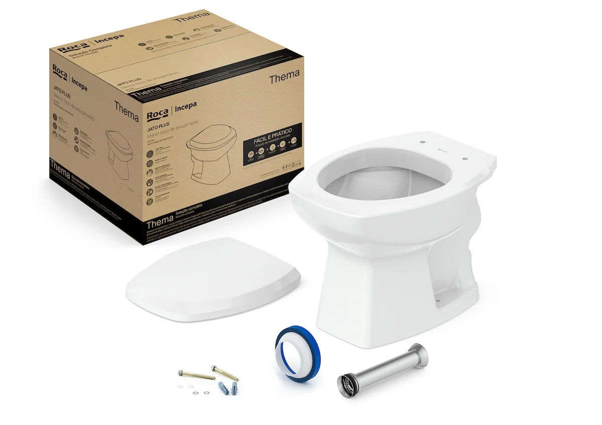 KIT COMPLETO BACIA CONVENCIONAL THEMA 	BRANCO	ROCA/INCEPA