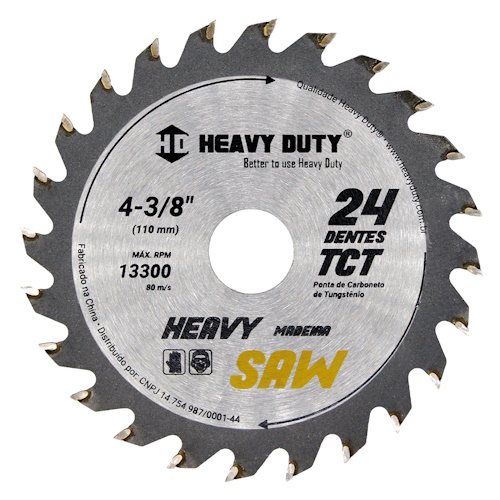 DISCO DE SERRA VÍDEA 4.3/8"  HEAVY DUTY 