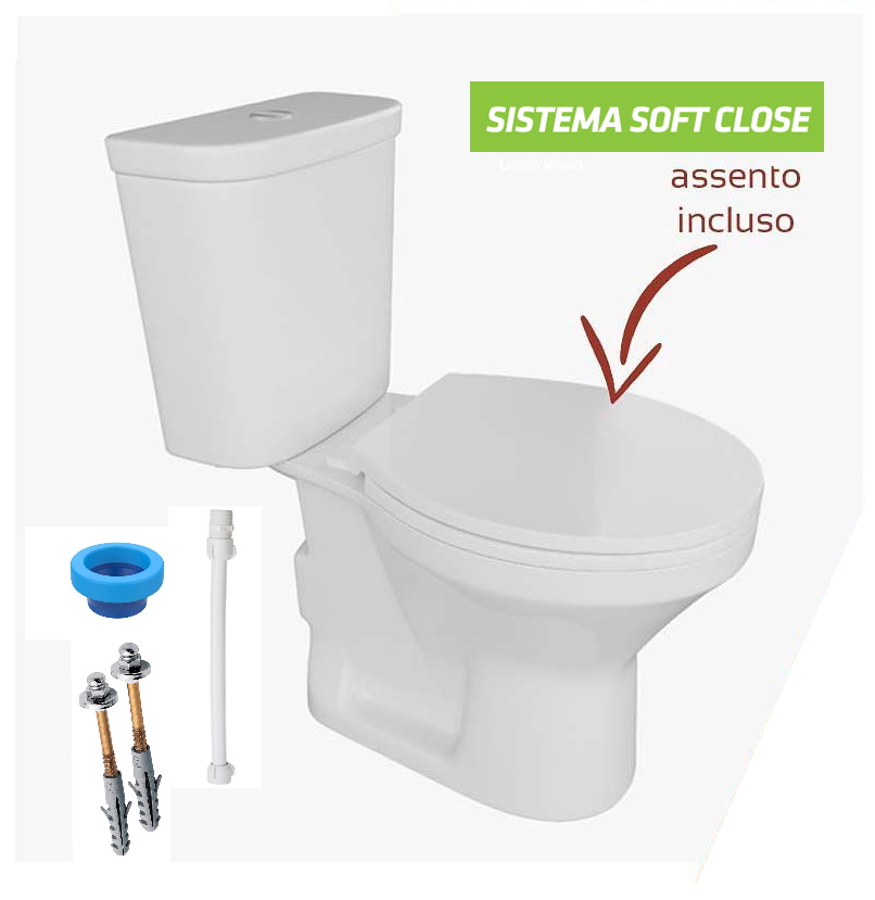 KIT COMPLETO BACIA C/ CAIXA 3/6 LITROS IGNIS 	BRANCO	FIORI  