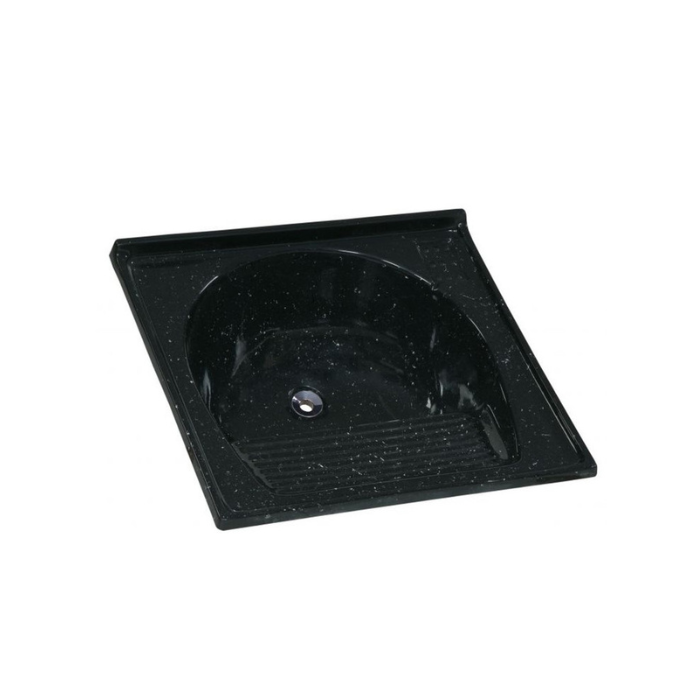 TANQUE MARMORE SINTÉTICO SIMPLES N4 28L 67X62  PRETO 
