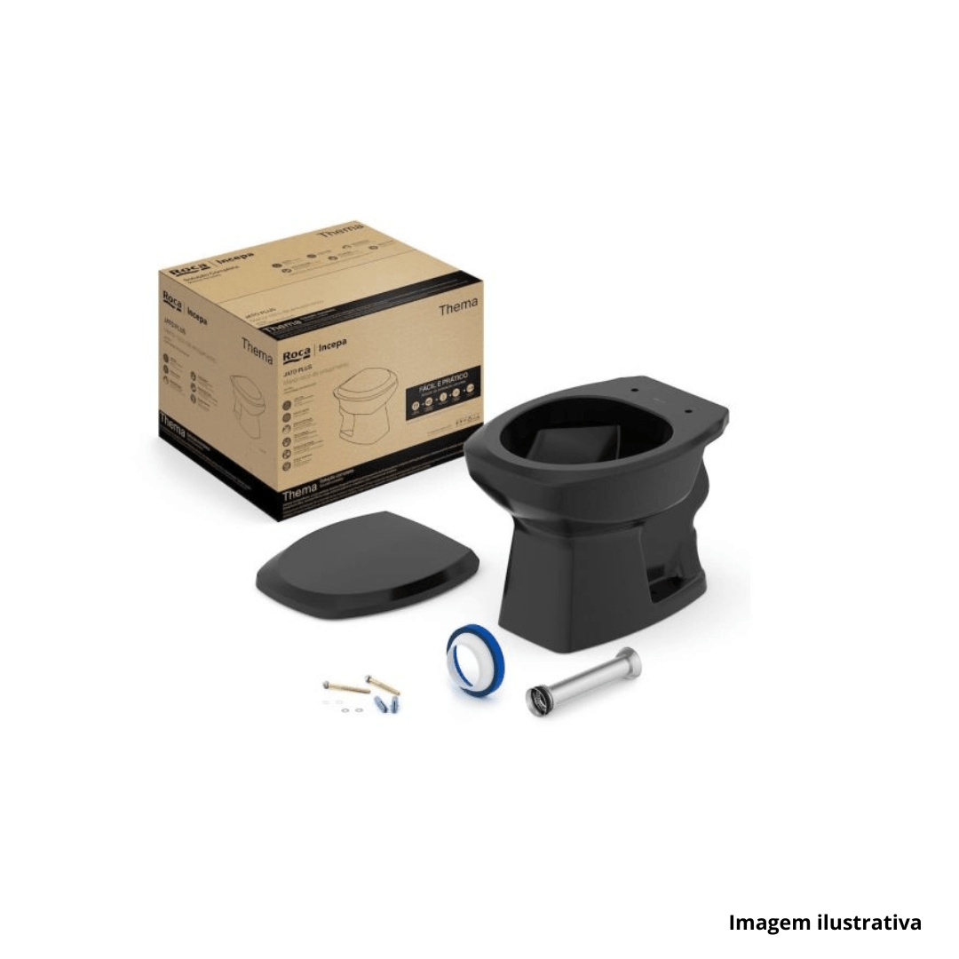 KIT COMPLETO BACIA CONVENCIONAL THEMA 	PRETO	ROCA/INCEPA
