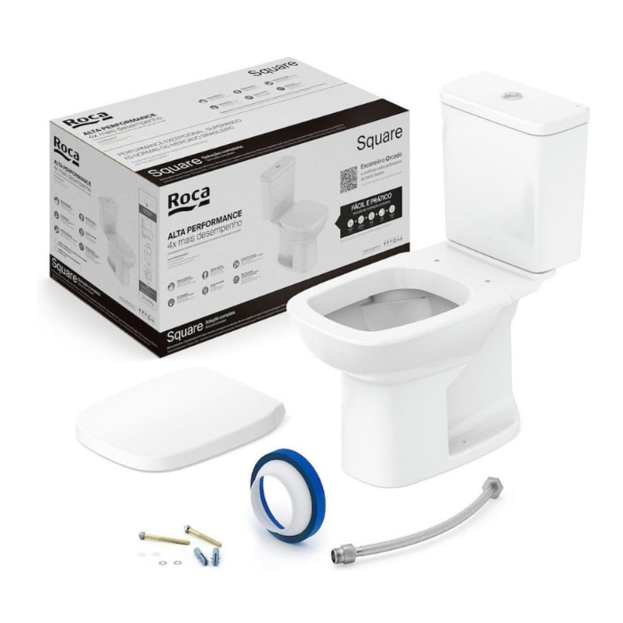 KIT COMPLETO BACIA C/CAIXA 3/6 LITROS SQUARE	BRANCO	ROCA