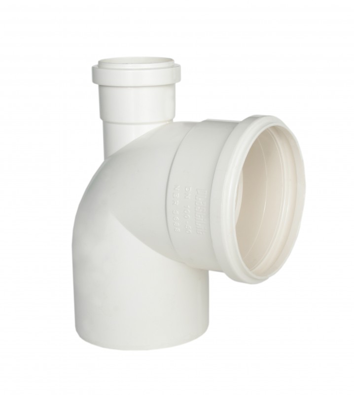 JOELHO 90 ESGOTO C/VISITA SN 100 X 50MM PLASTILIT